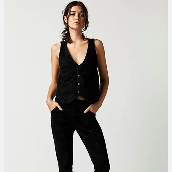 FREE PEOPLE | BECKETT DENIM SUIT | 29 NWT - Picture 2 of 6